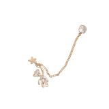 Bear Stud Earrings Crystal Star Tassel Drop Earrings Statement Jewelry Gift