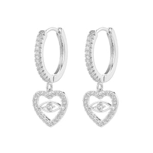 Geometric Drop Earrings Star Heart Pendant Hoop Earrings Party Jewelry