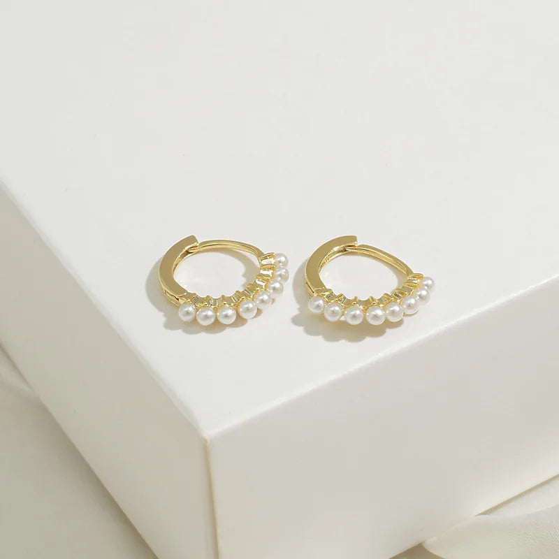 SIPENGJEL Small Hoop Earrings for Women Round Piercing Earrings