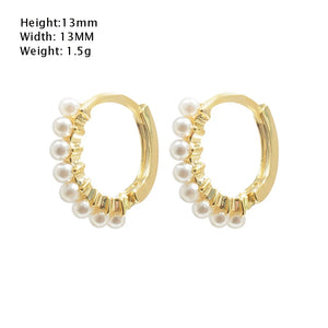SIPENGJEL Small Hoop Earrings for Women Round Piercing Earrings