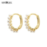 SIPENGJEL Small Hoop Earrings for Women Round Piercing Earrings