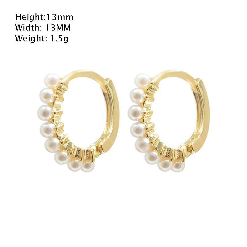 SIPENGJEL Small Hoop Earrings for Women Round Piercing Earrings