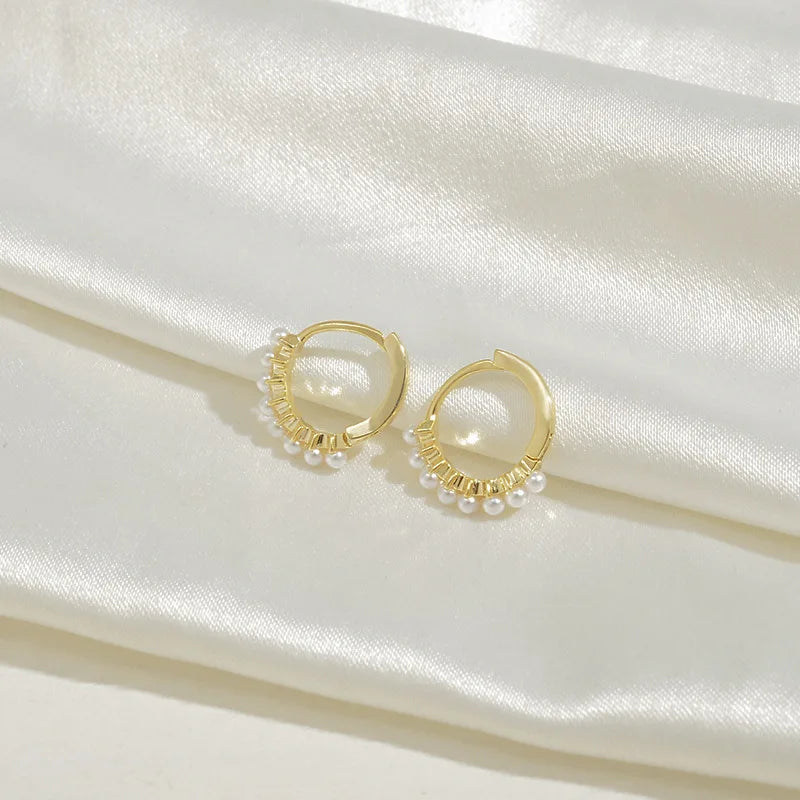 SIPENGJEL Small Hoop Earrings for Women Round Piercing Earrings