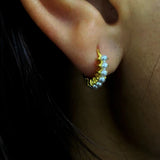 SIPENGJEL Small Hoop Earrings for Women Round Piercing Earrings