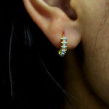 SIPENGJEL Small Hoop Earrings for Women Round Piercing Earrings
