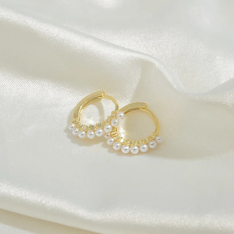 SIPENGJEL Small Hoop Earrings for Women Round Piercing Earrings