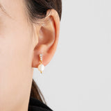 Natural Freshwater Pearl Drop Earrings Zircon Korea Style