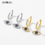 Hugging Hoop Earrings Hip Hop Eyes Piercing Earrings