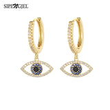 Hugging Hoop Earrings Hip Hop Eyes Piercing Earrings