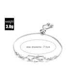 SIPENGJEL Infinity Chain Bracelet Stainless Steel Adjustable