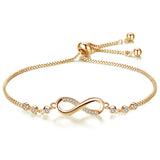 SIPENGJEL Infinity Chain Bracelet Stainless Steel Adjustable