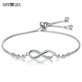 SIPENGJEL Infinity Chain Bracelet Stainless Steel Adjustable