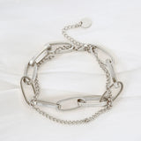 SIPENGJEL Metal Thick Chain Bracelets for Women