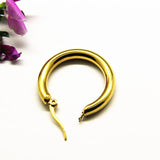 SIPENGJEL Thick Smooth Metal Hoop Earrings Set Women Small Big Circle Jewelry