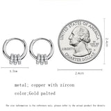 Two Wear Methods Zircon Hoop Earrings For Women
