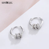 Two Wear Methods Zircon Hoop Earrings For Women