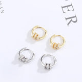 Two Wear Methods Zircon Hoop Earrings For Women