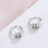 Two Wear Methods Zircon Hoop Earrings For Women