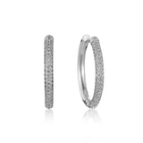 Zircon Plated Hoop Earrings for Women Metallic Ear Hoops Piercing Jewelry