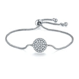 Zircon Evil Eye Charm Bracelet Adjustable Box Chain Jewelry Gift