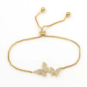 SIPENGJEL Classic Butterfly Bracelet Adjustable Chain Jewelry Party