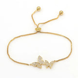 SIPENGJEL Classic Butterfly Bracelet Adjustable Chain Jewelry Party