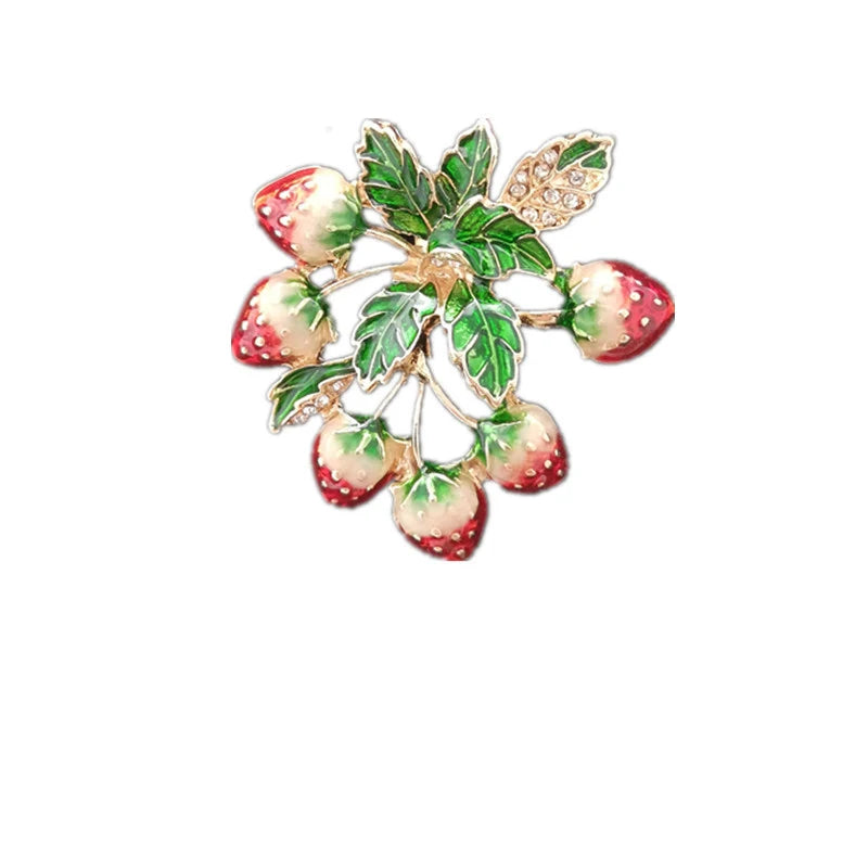 SISHION Strawberry Brooch VD1498 Vintage Brooches Women Pins Jewelry