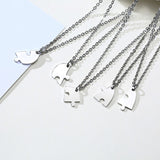 6-Piece Puzzle Heart Pendant Necklaces Set