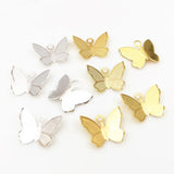 100 PCS 11*13mm K/Copper Filigree Butterfly Flower Slice Charms Base