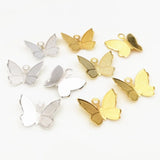 100 PCS 11*13mm K/Copper Filigree Butterfly Flower Slice Charms Base