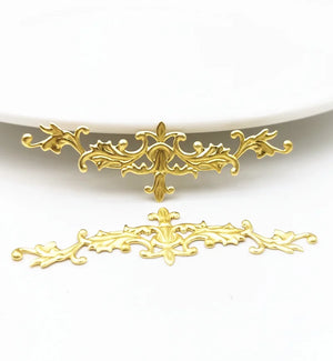 20 pcs 15.5*51mm Brass Flower Filigree Charms for DIY Jewelry Making