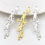 20 pcs 15.5*51mm Brass Flower Filigree Charms for DIY Jewelry Making