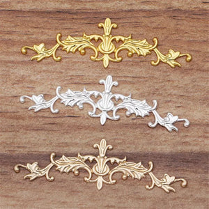 20 pcs 15.5*51mm Brass Flower Filigree Charms for DIY Jewelry Making