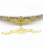 20 pcs 15.5*51mm Brass Flower Filigree Charms for DIY Jewelry Making