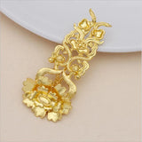 5pcs DIY Jewelry Accessories 50*23mm Alloy Flower Charms