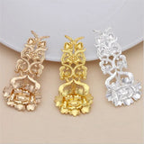 5pcs DIY Jewelry Accessories 50*23mm Alloy Flower Charms