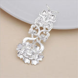 5pcs DIY Jewelry Accessories 50*23mm Alloy Flower Charms
