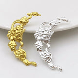 50 DIY Jewelry Accessories Brass Flower Filigree Flower Slice