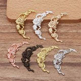 50 DIY Jewelry Accessories Brass Flower Filigree Flower Slice