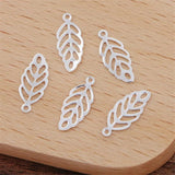 500 Pcs DIY Jewelry Accessories Brass Flower Filigree Leaves Flower Slice