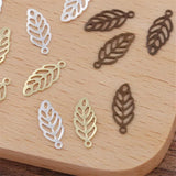 500 Pcs DIY Jewelry Accessories Brass Flower Filigree Leaves Flower Slice