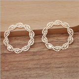 6pcs 29mm Copper Flower Slice Charms Ancient Retro DIY Jewelry Accessories