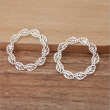 6pcs 29mm Copper Flower Slice Charms Ancient Retro DIY Jewelry Accessories