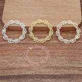 6pcs 29mm Copper Flower Slice Charms Ancient Retro DIY Jewelry Accessories