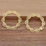 6pcs 29mm Copper Flower Slice Charms Ancient Retro DIY Jewelry Accessories