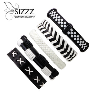 Adjustable Leather Bracelet Europe & US Braided 18-20cm Long