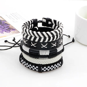 Adjustable Leather Bracelet Europe & US Braided 18-20cm Long