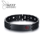 Plating Hologram Bracelets With Magnets For Men
