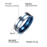 6MM Tungsten Steel Cross Ring for Men
