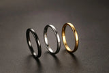 2mm Tungsten Wedding Bands for Women